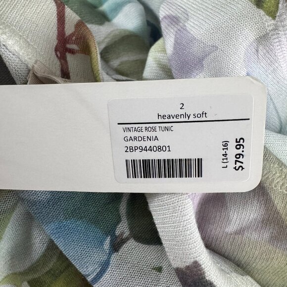 Soft Surroundings Vintage Rose Tunic Top Large Gardenia Floral NWT TP-3507 - Picture 10 of 12